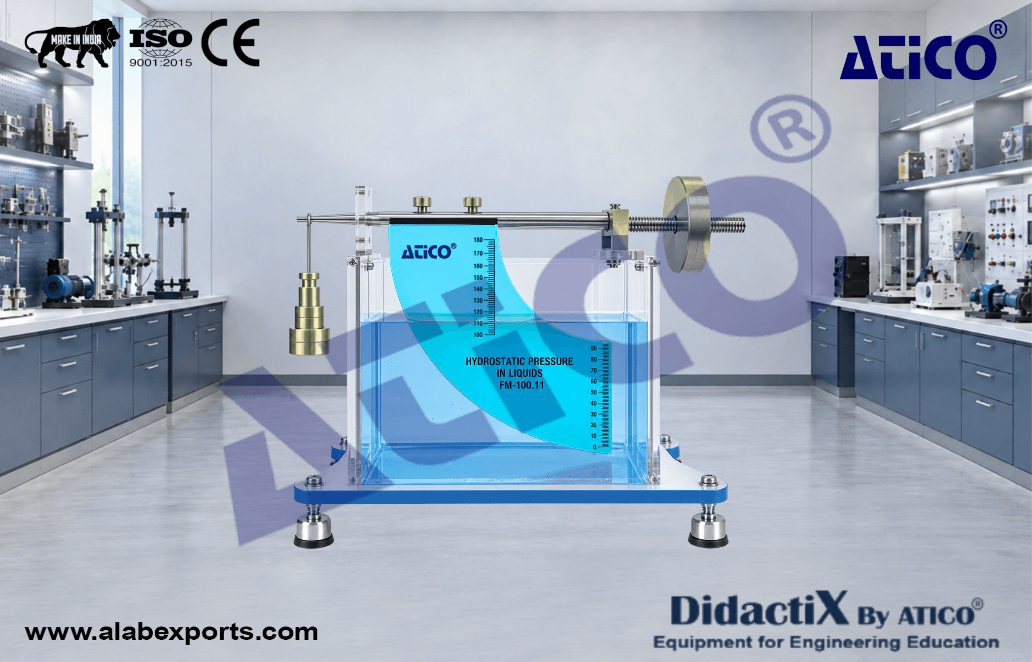 Hydrostatic Pressure in Liquids Teaching Equipment