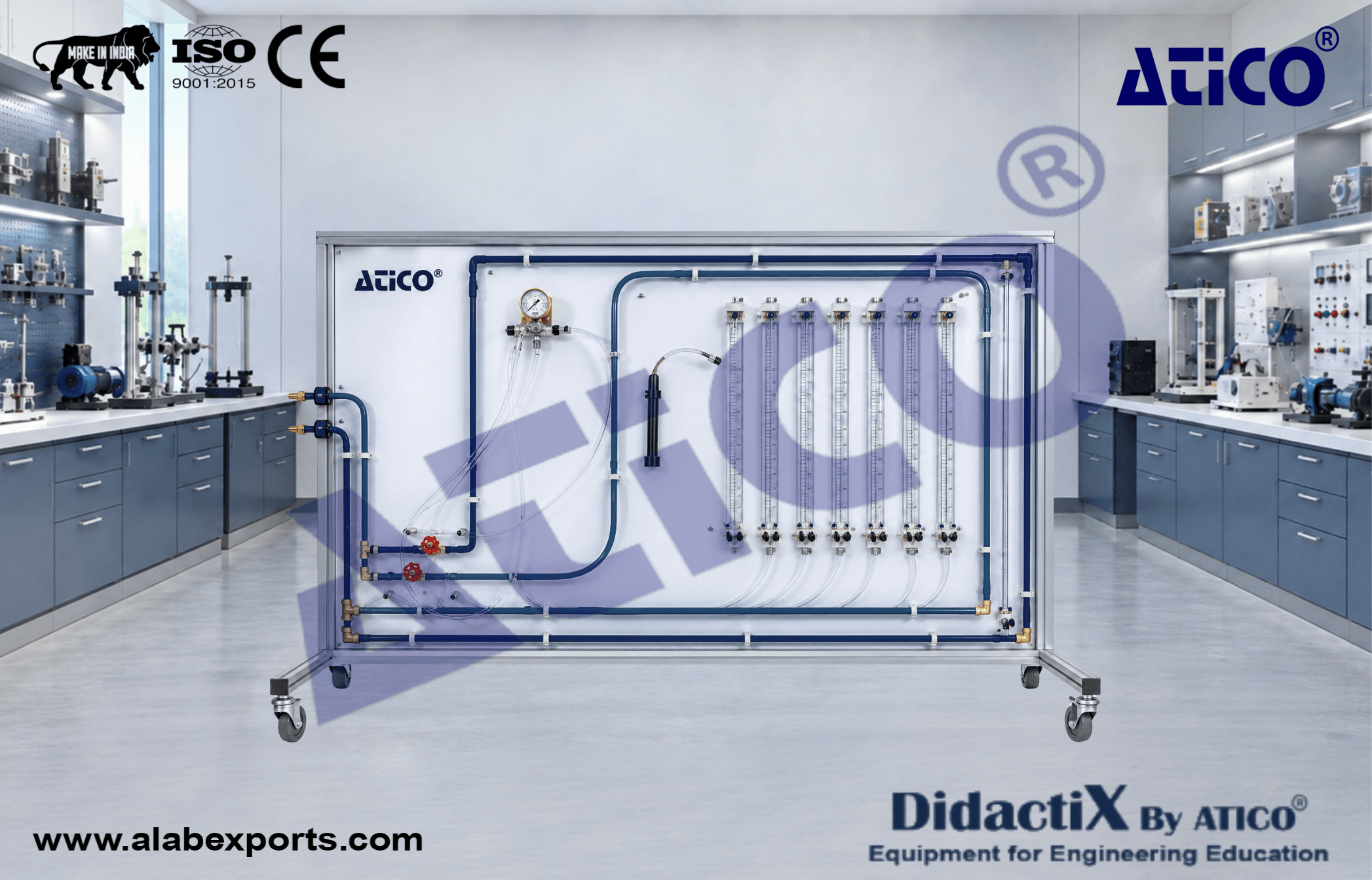 Pressure Losses in Piping System Teaching Equipment