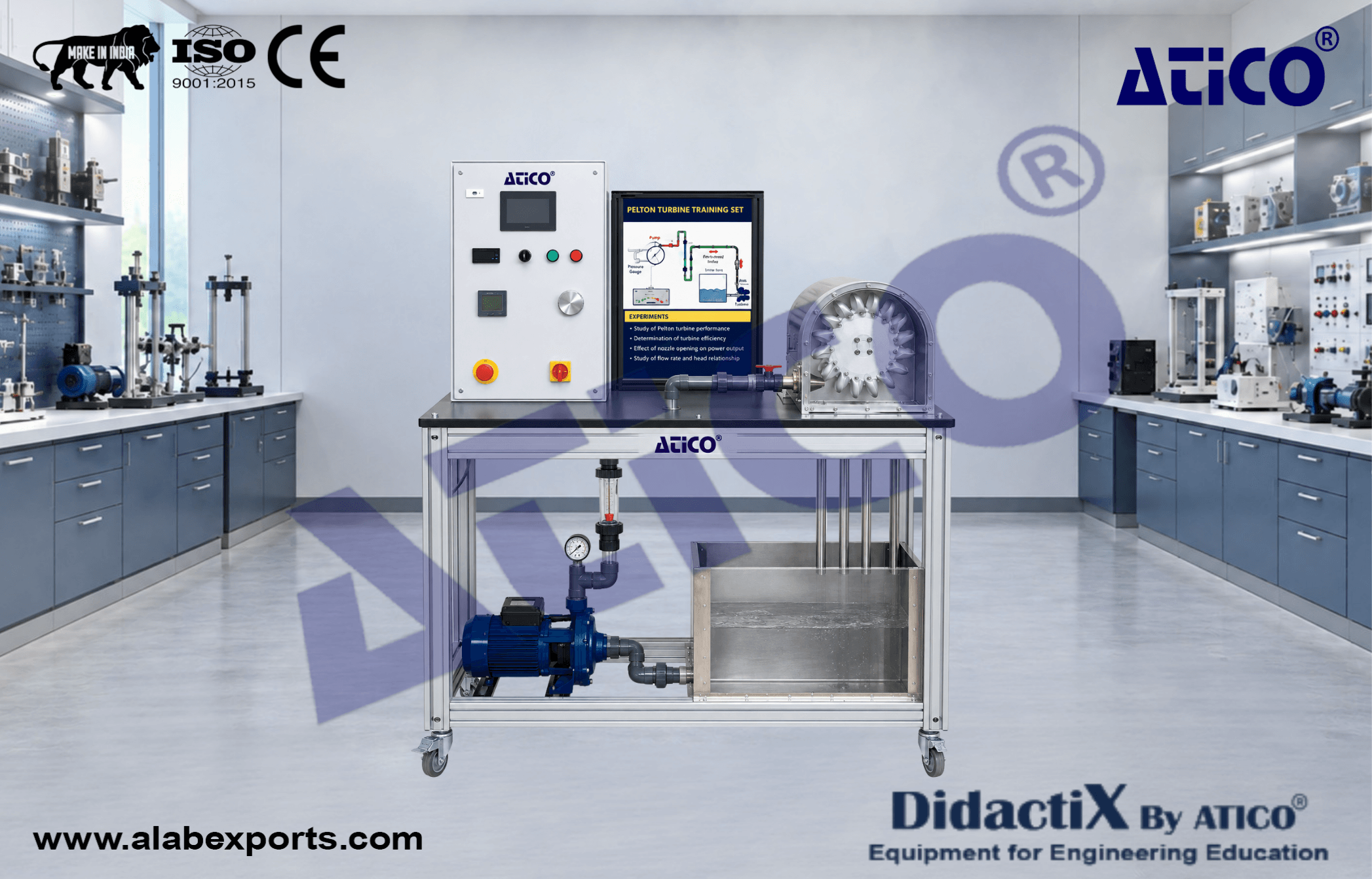 Pelton Turbine Training Teaching Equipment