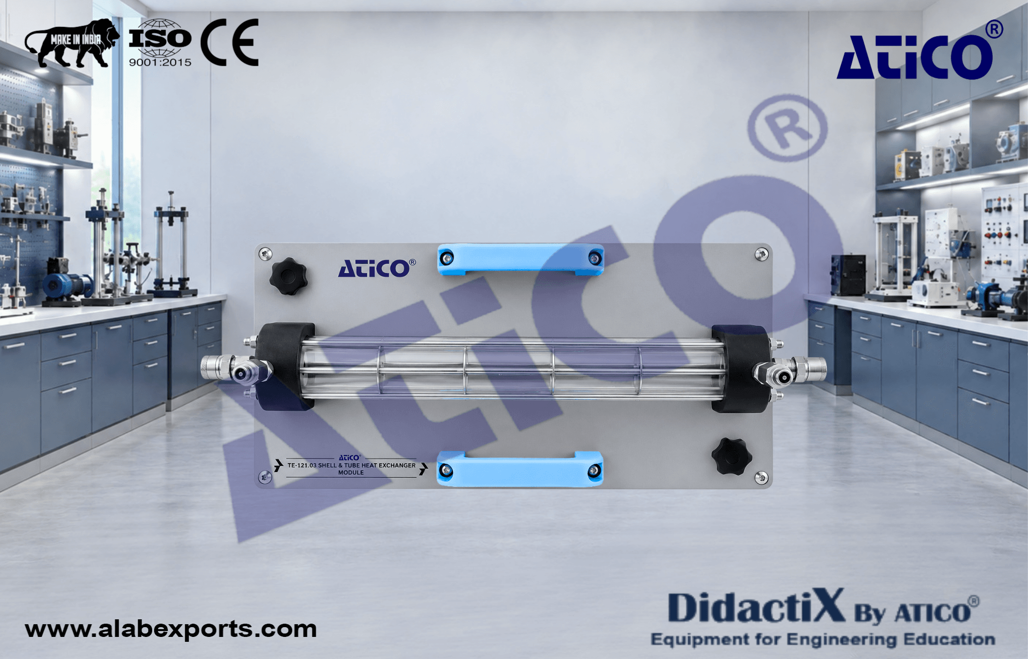 Shell & Tube Heat Exchanger Module Teaching Equipment