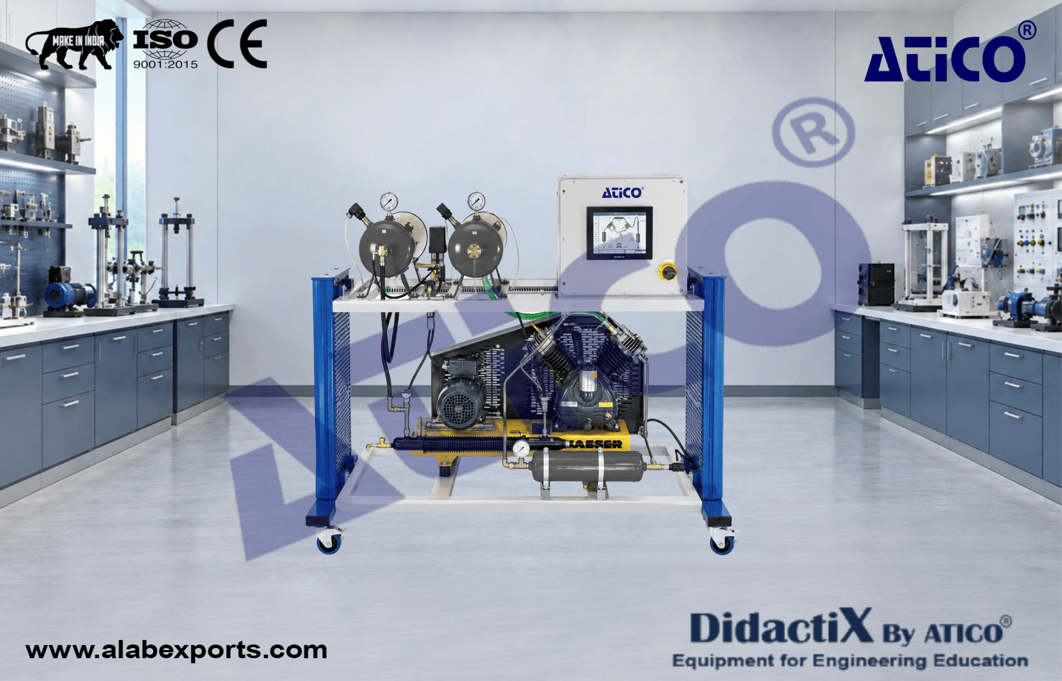 Thermodynamic Cycles of Reciprocating Machines Teaching Equipment