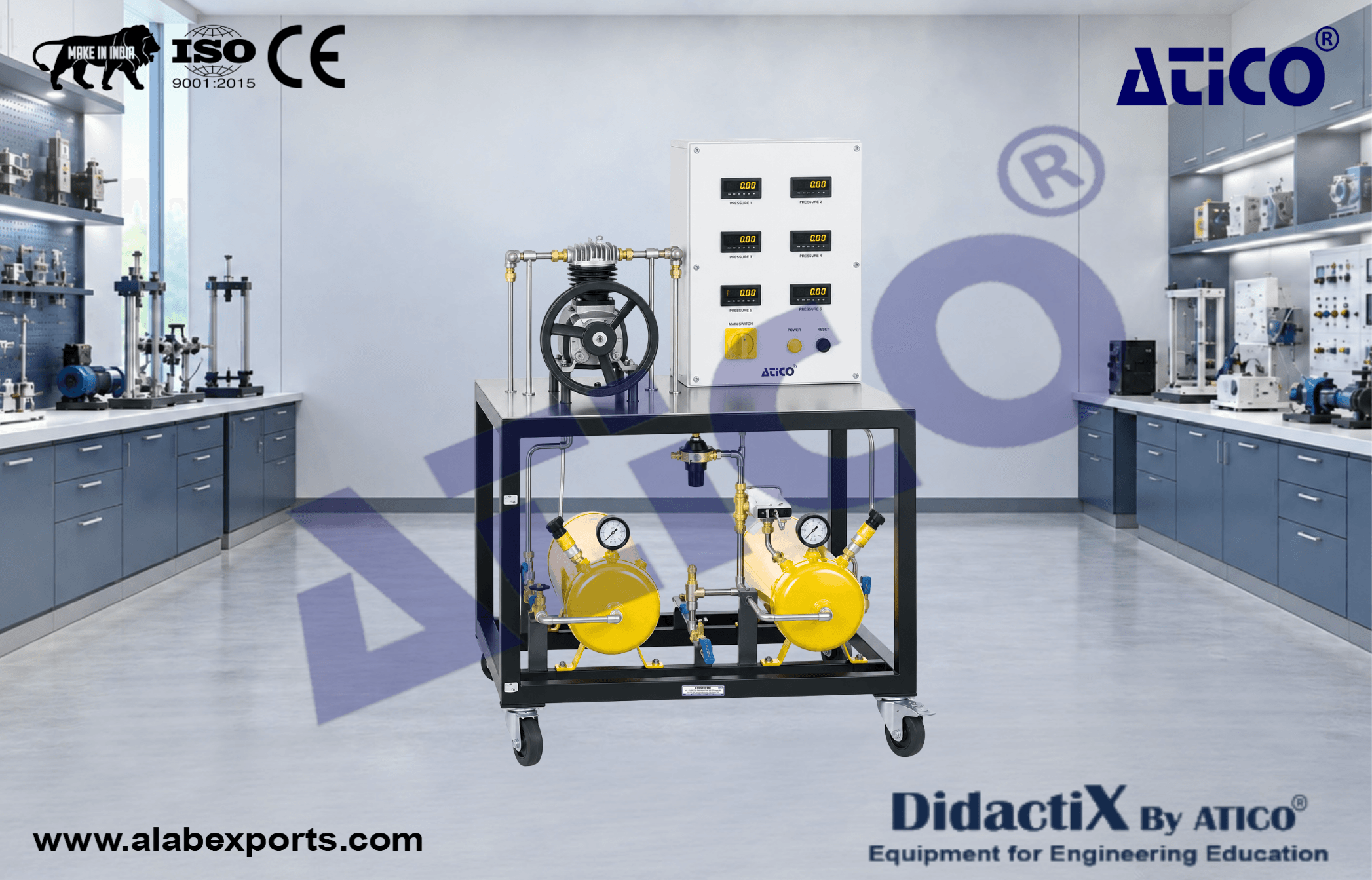 Reciprocating Compressor Setup Teaching Equipment