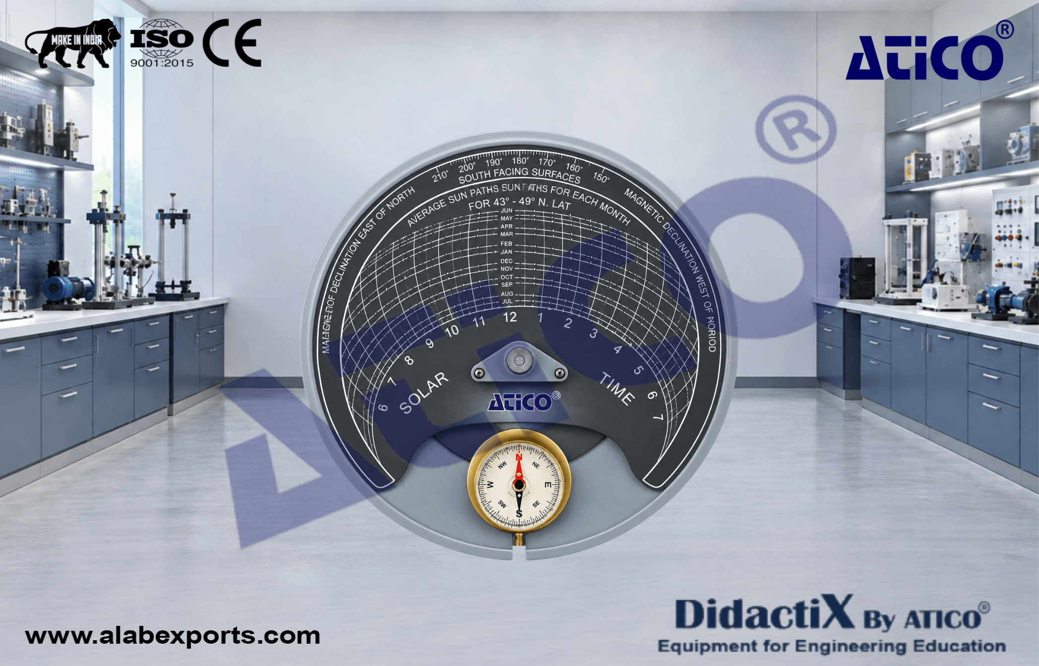 Solar Shading Meter and Sun Path Indicator Teaching Equipment