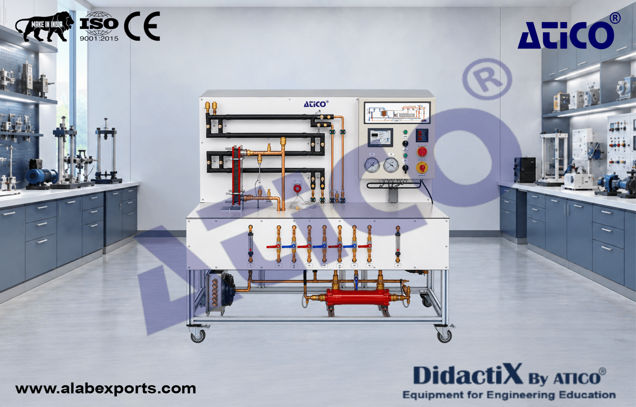 Comparison of Various Heat Exchangers Teaching Equipment