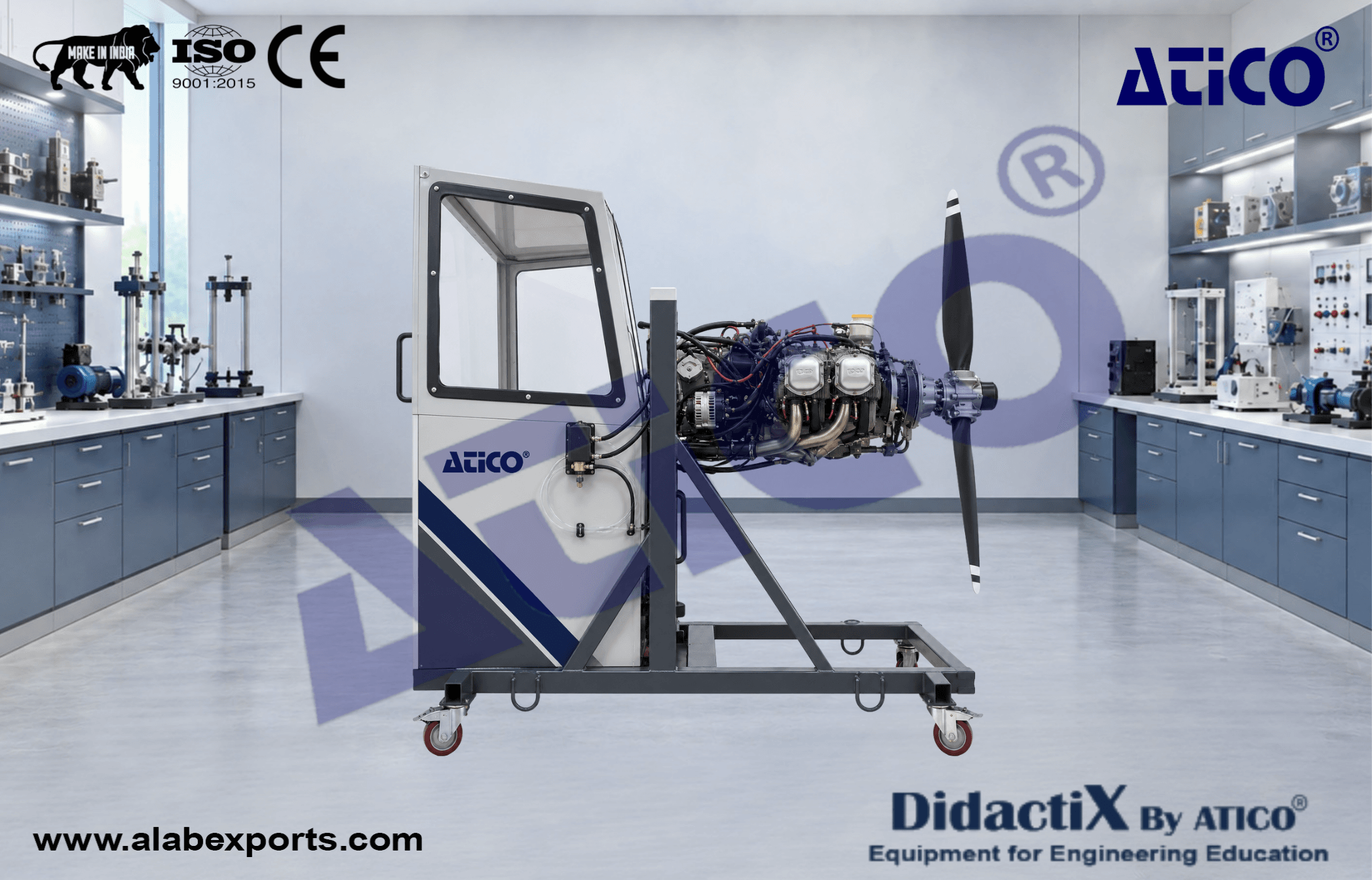 Runnable Piston Engine Aircraft Training Set Variable Pitch