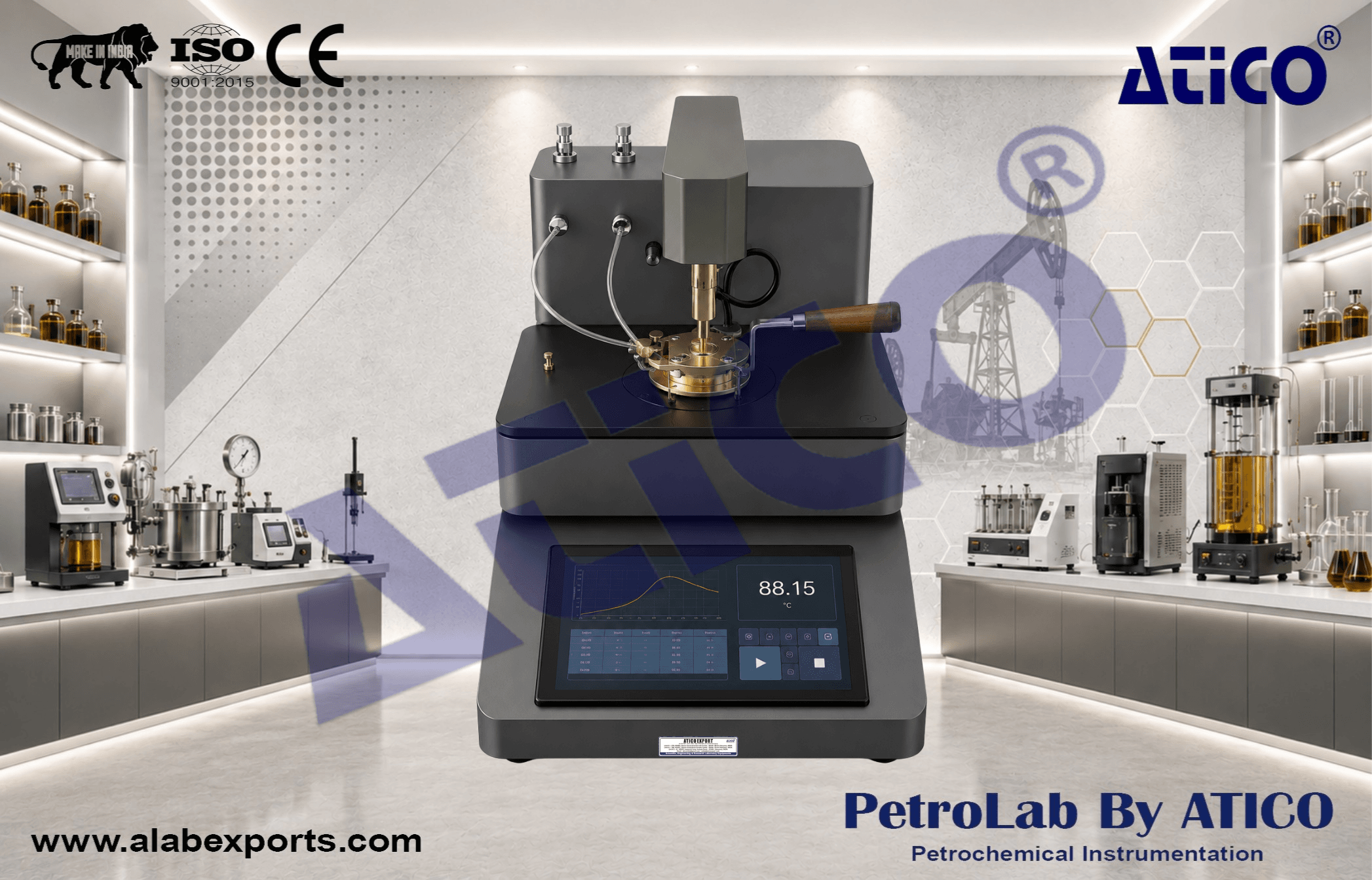 Automatic Pensky Martens Closed Cup Flash Point Testing Equipment by ATICO EXPORT
