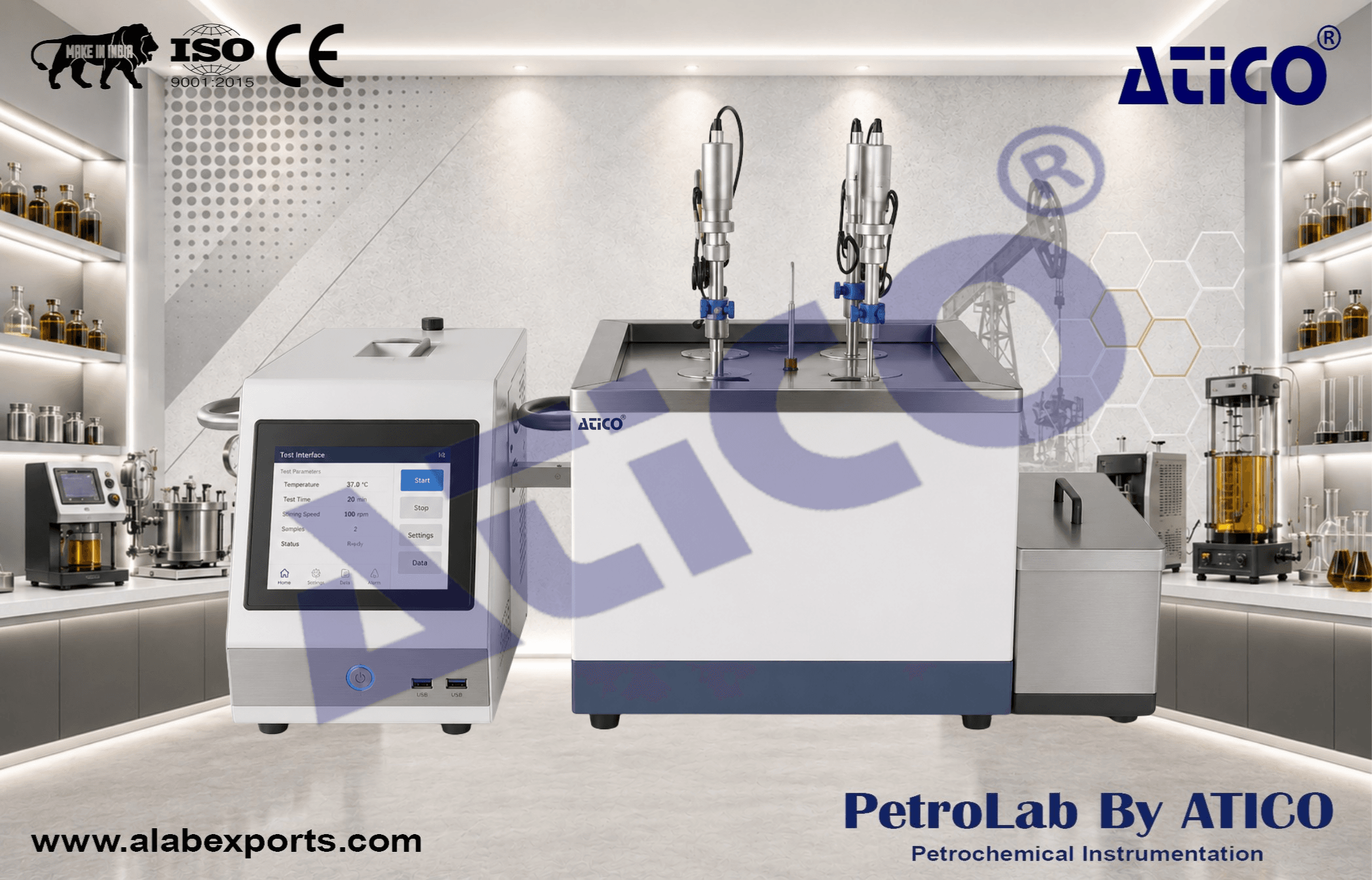 Automatic Petroleum Product Oxidation Stability Testing Equipment Induction Period Method Four Port by ATICO EXPORT