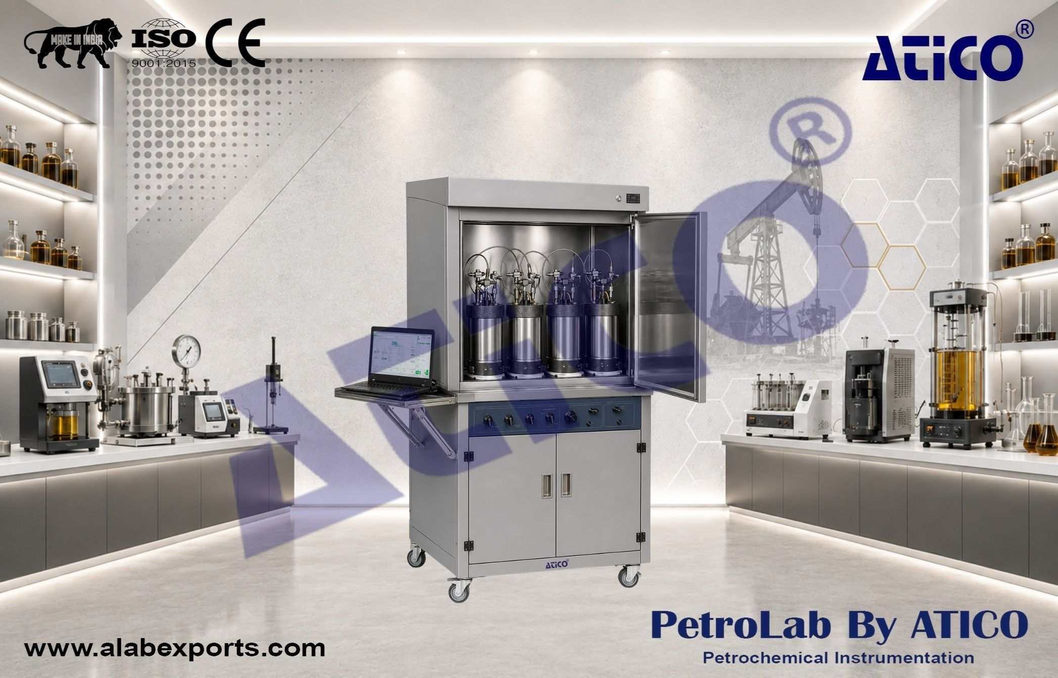 Capillary pressure and resistivity system Routine core analysis Instruments