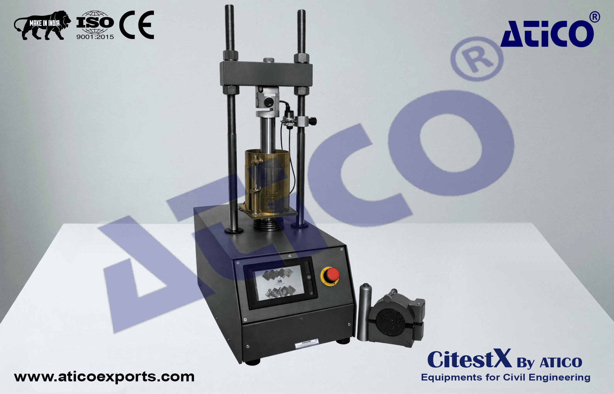 Cbr & Marshall & Unaxial Testing Machine (Touch Screen)