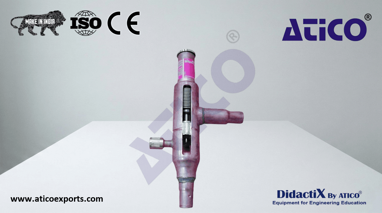 Cutaway model: condensation pressure control valve