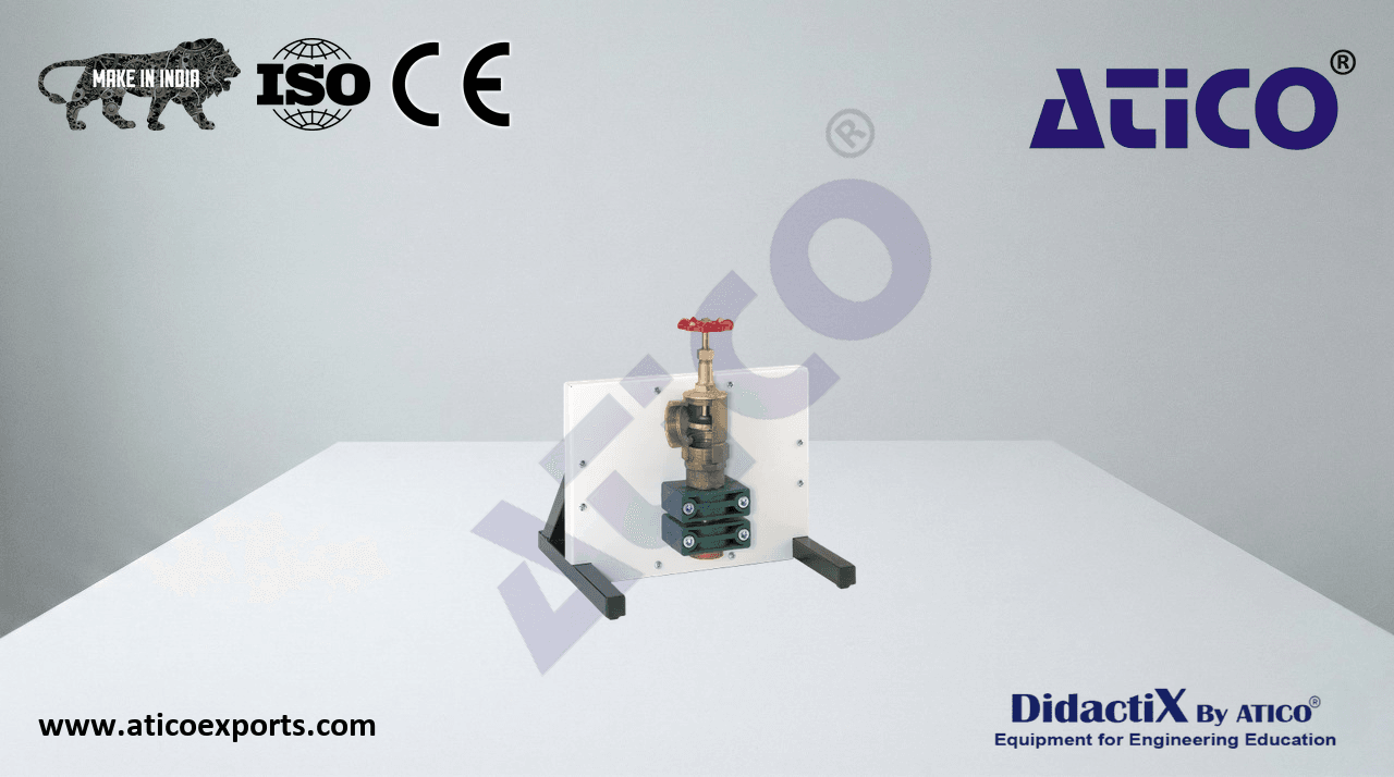 Cutaway model: corner valve