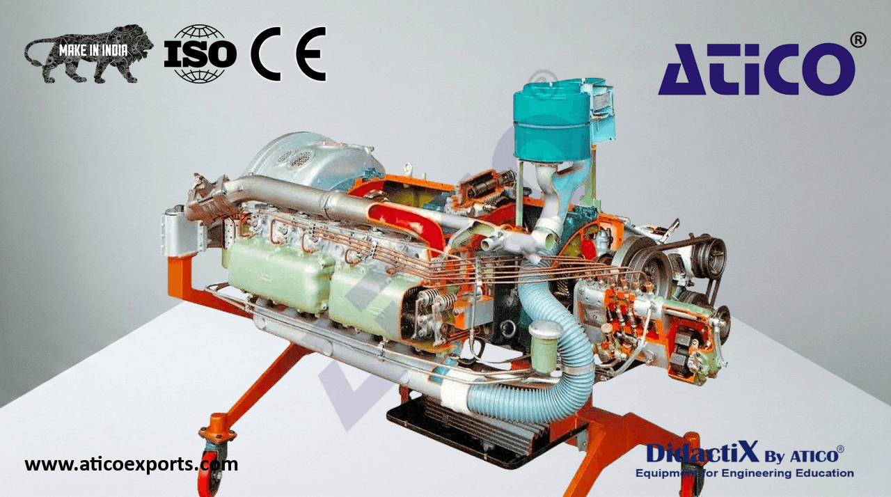 Diesel Bus Engine, 6 Horizontal Cylinder Configuration, Direct Injection