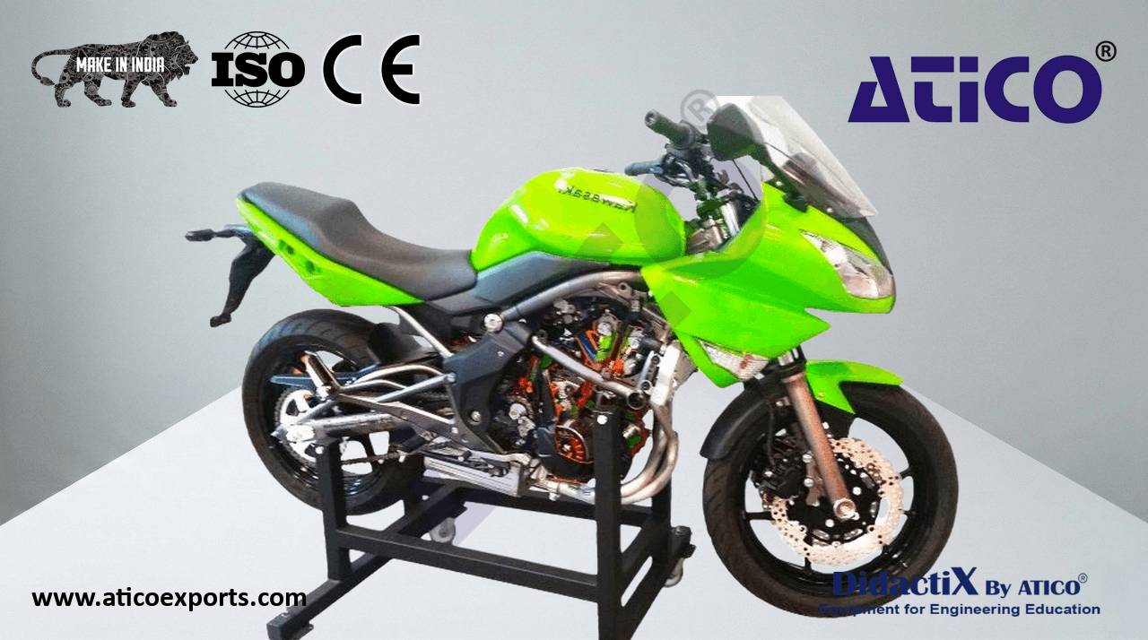 Motorcycle Cut-Away, Parallel Twin 650cc