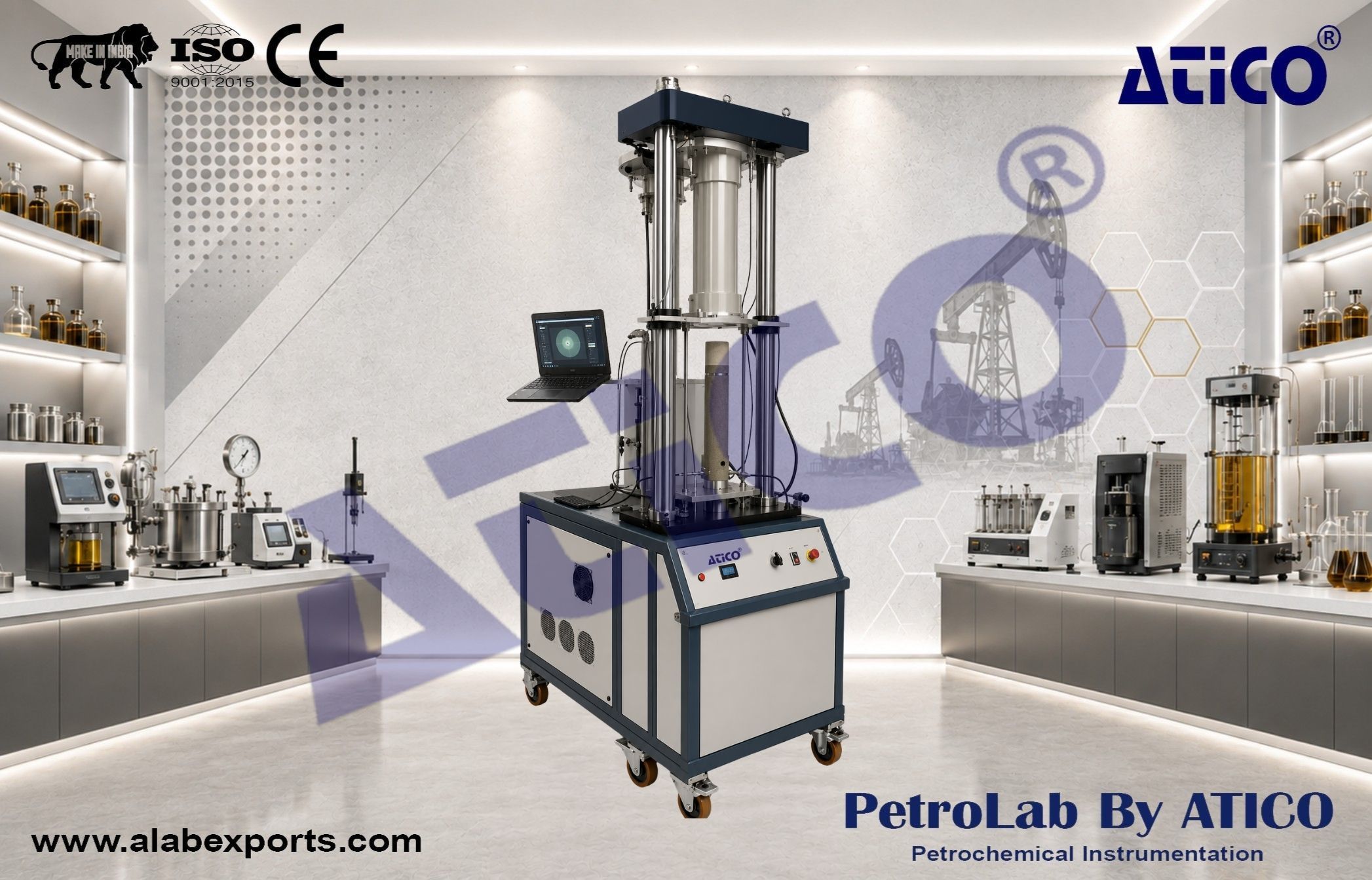 Multi full diameter steady state gas permeameter Routine core analysis Instruments