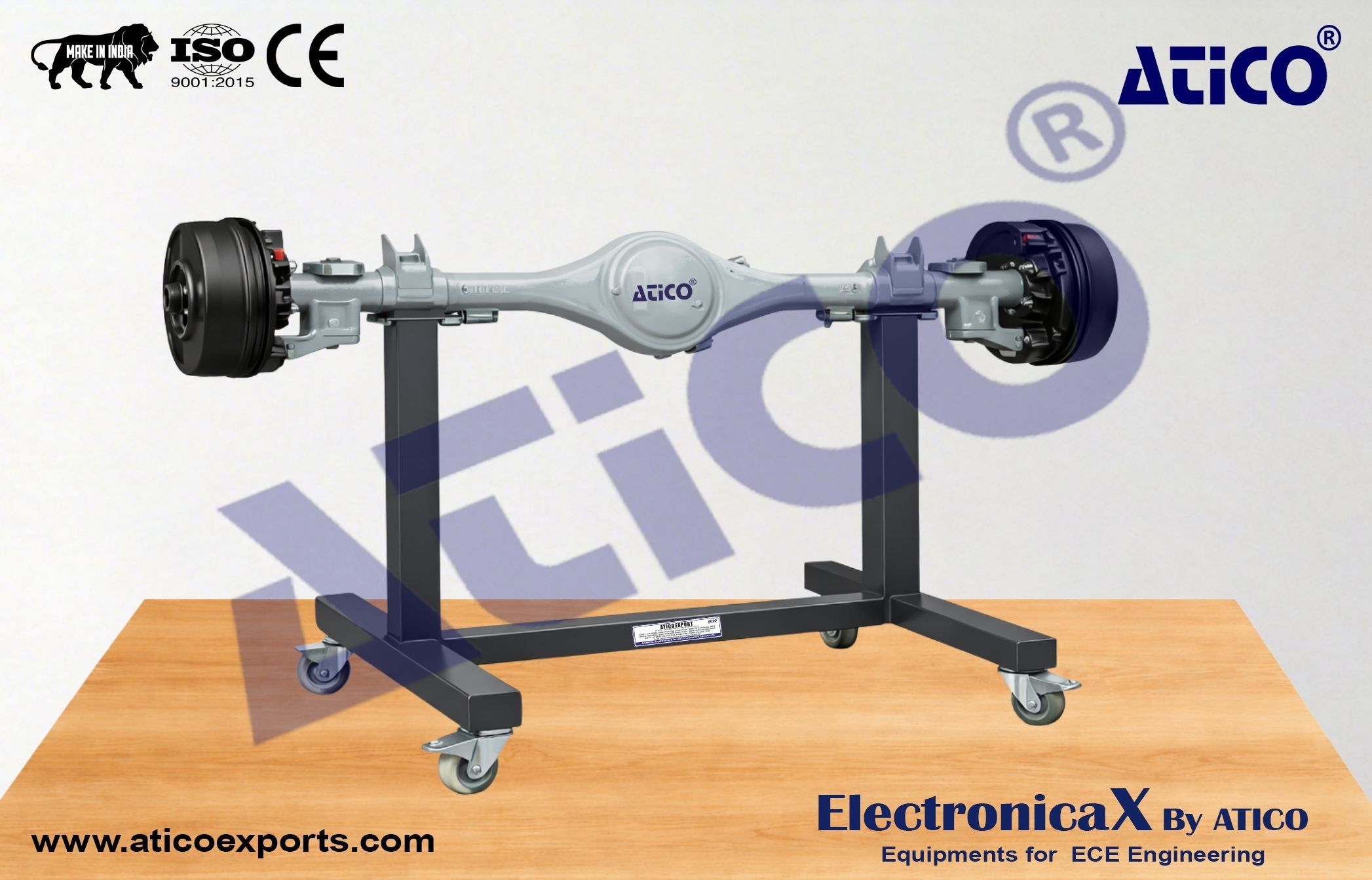 Original rear axles for skill training