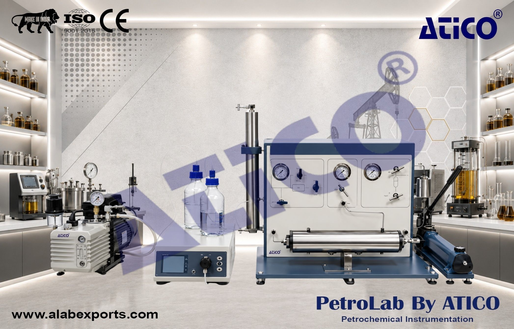 Overburden core saturator Core preparation and Core saturation Instruments