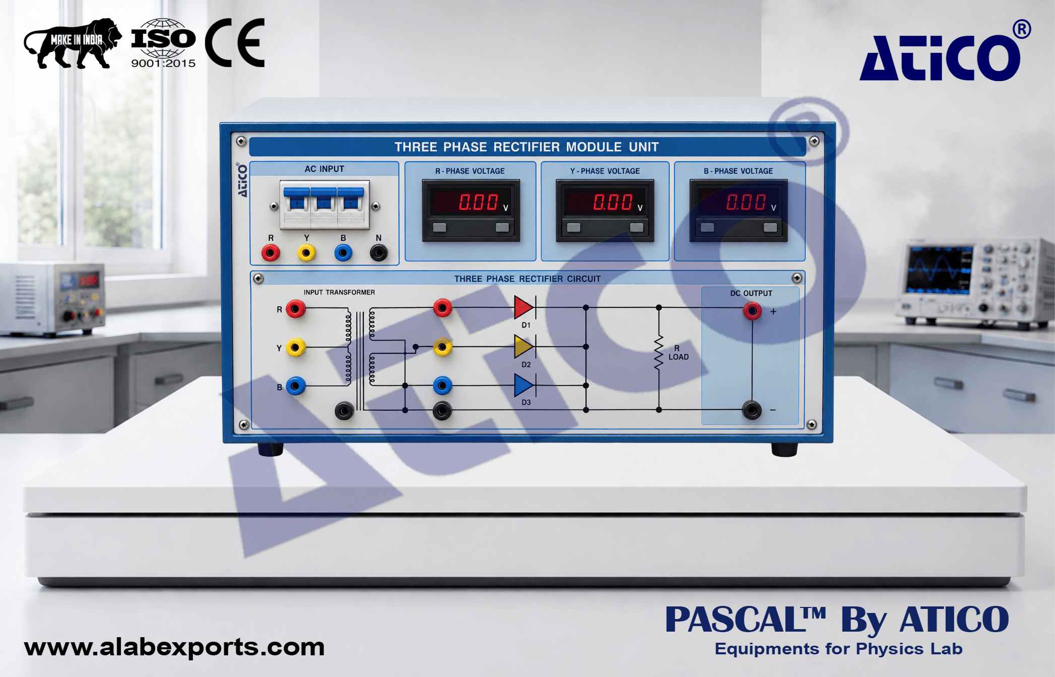 Three Phase Half Full Wave Uncontrolled Rectifier