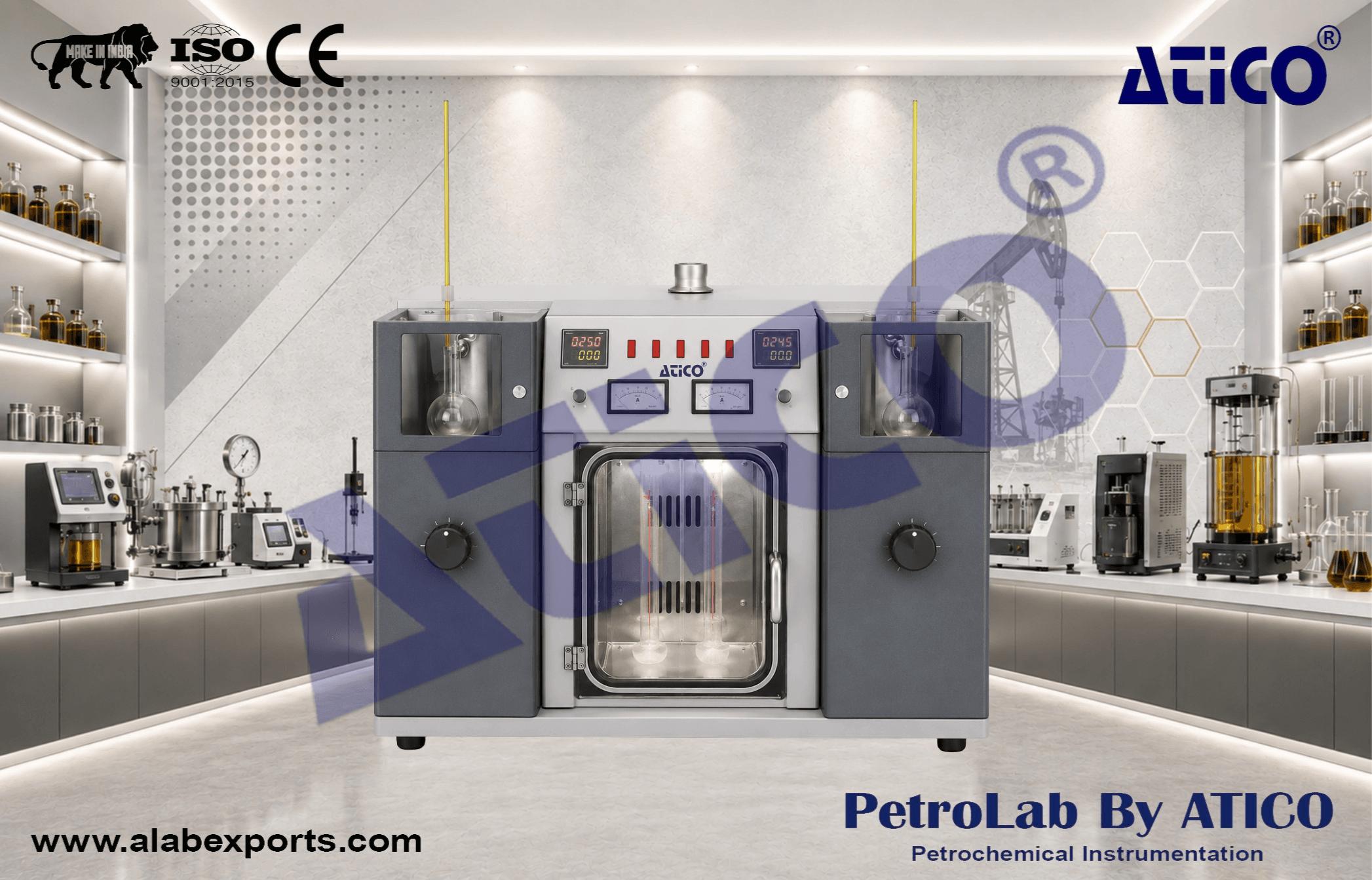 Petroleum Product Atmospheric Distillation Testing Equipment Dual Tube by ATICO EXPORT