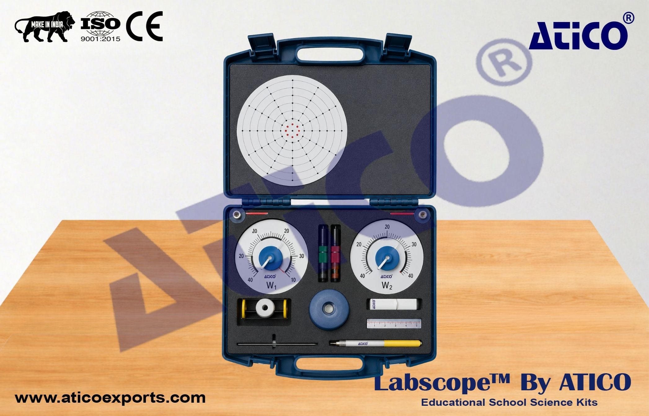 Physics Demonstration kit Mechanics for the steel board for Lab Use in Schools & Colleges ATICO Export