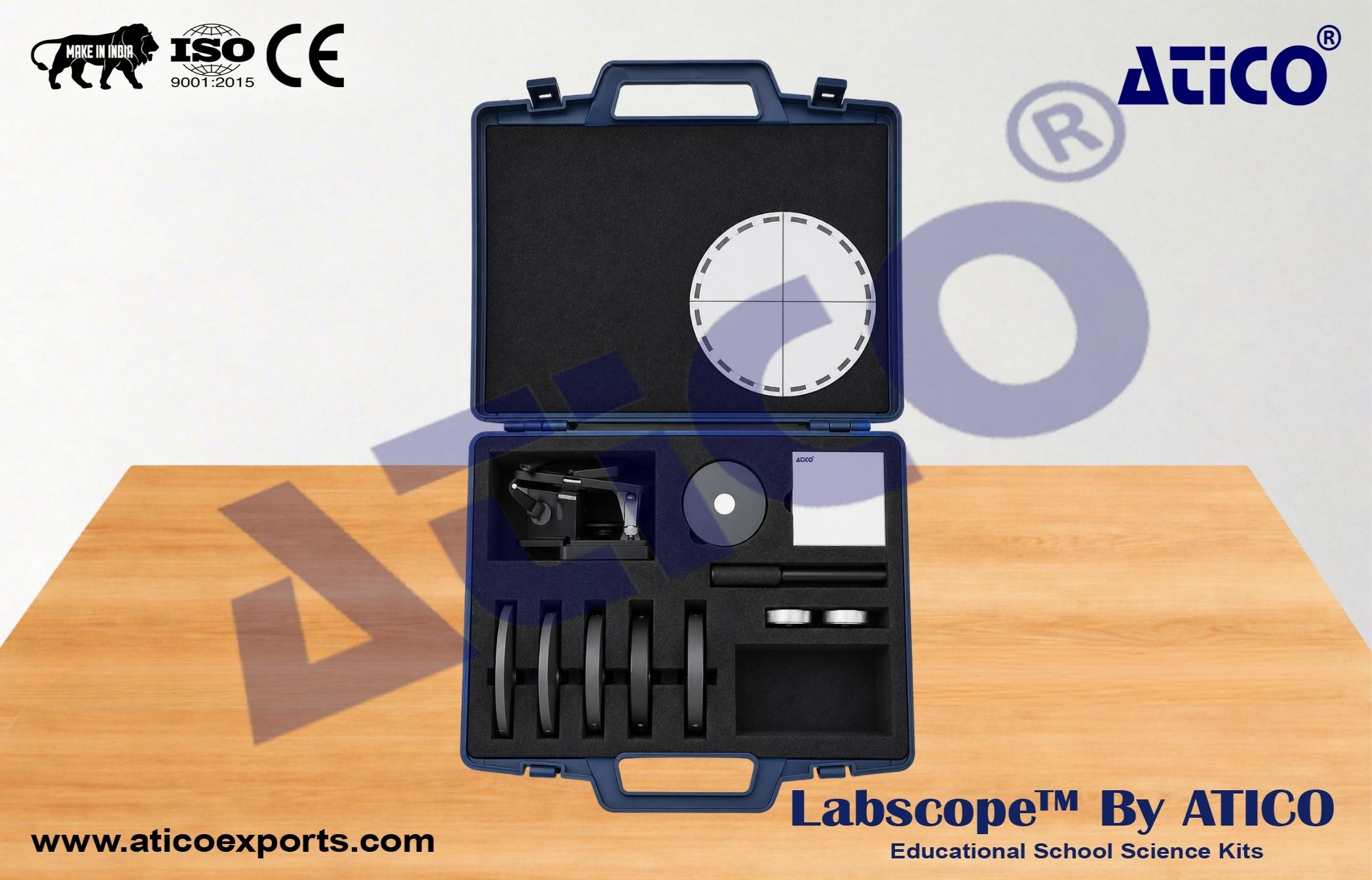 Physics Optics Demonstration kit Optics for the steel board for Lab Use in Schools & Colleges ATICO Export