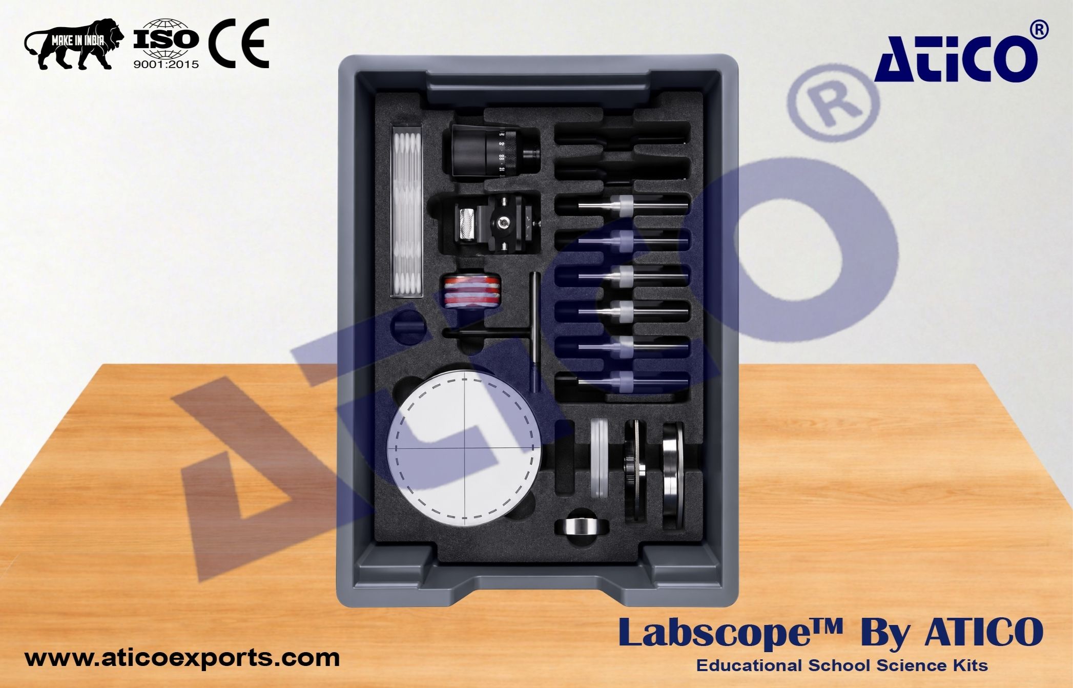 Physics Optics experiments on imaging optics for Lab Use in Schools & Colleges ATICO Export