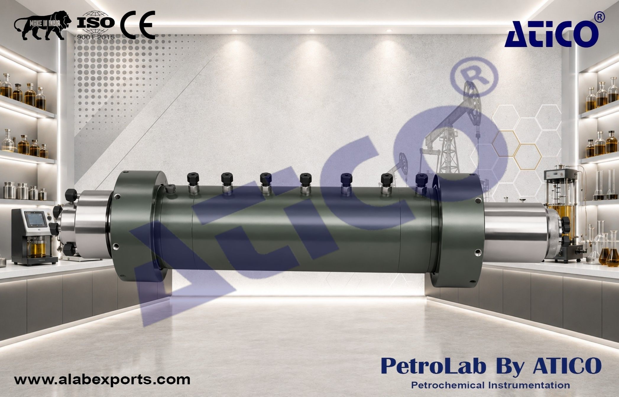 Pressure tapped triaxial coreholder Special core analysis Instruments