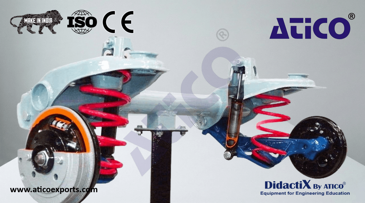 Rear Axle with Suspension (on stand with wheels)