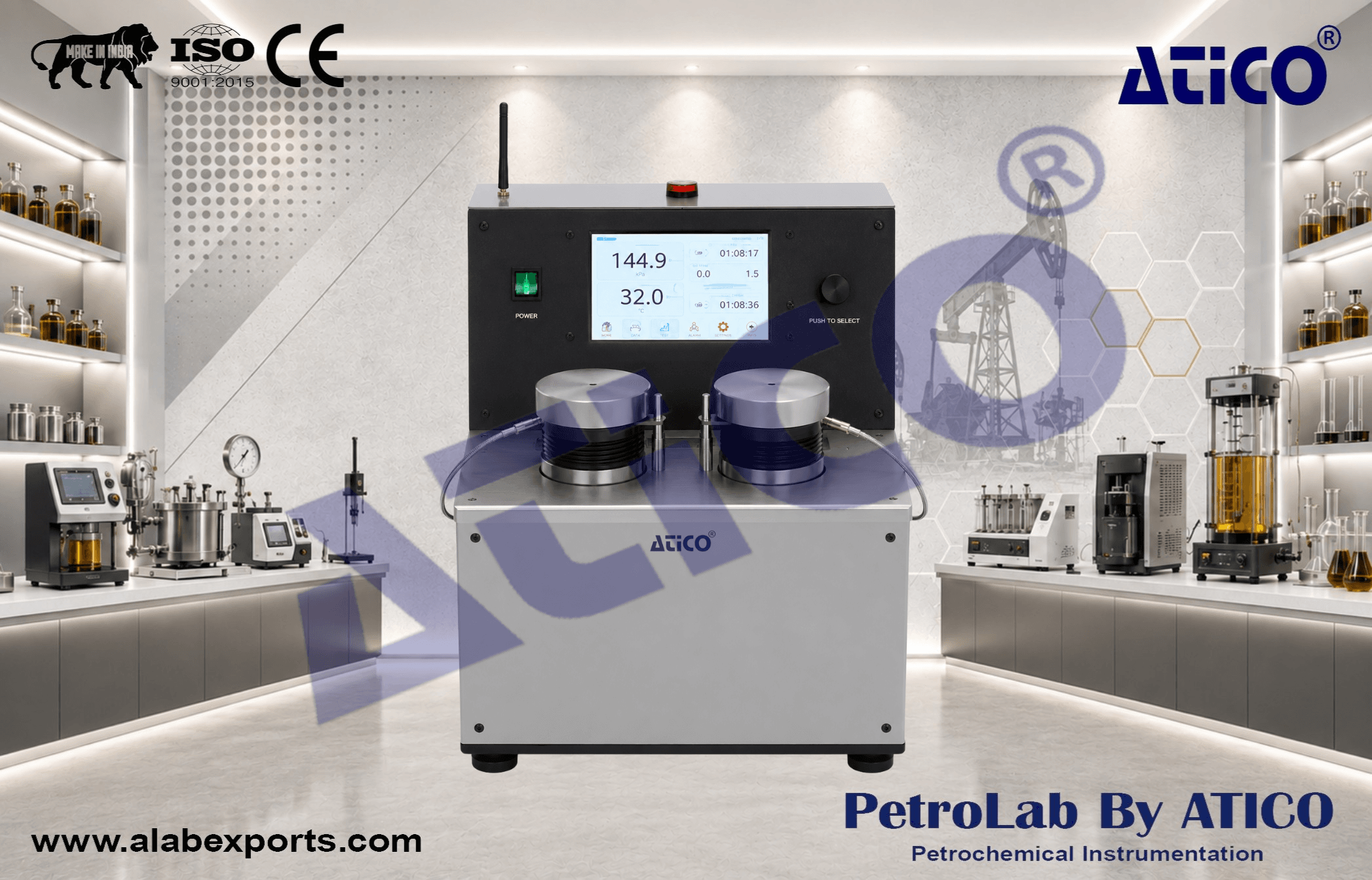 Recording Atmospheric Consistometer oil testing instruments by ATICO EXPORT