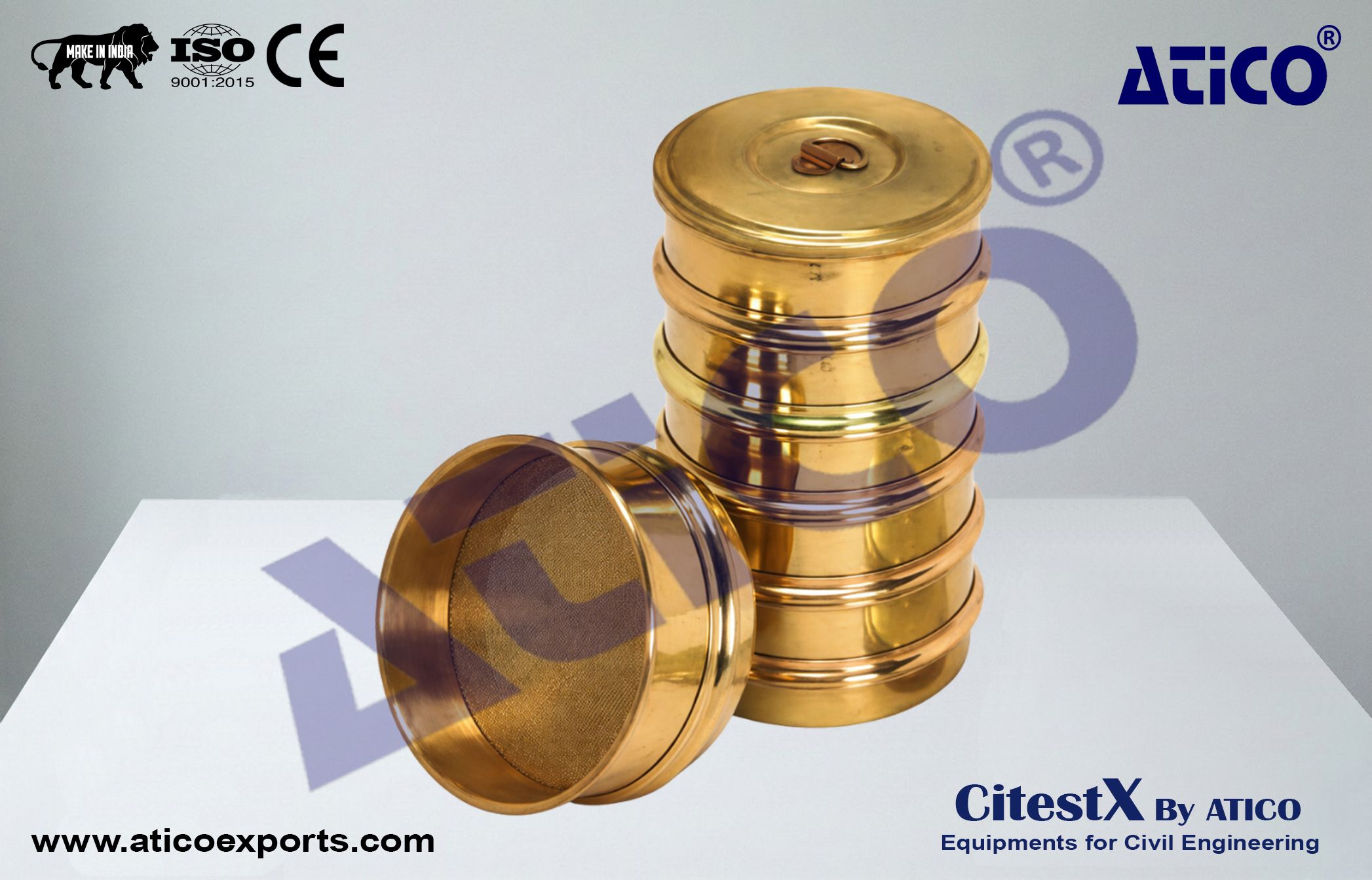Brass Frame Sieves 100, 200, 300 And 450 Mm Dia.