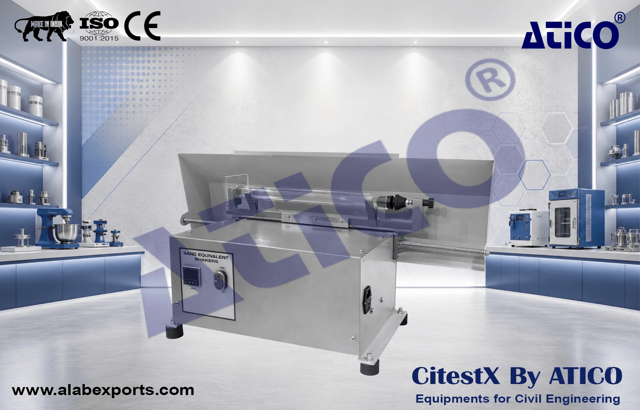 Sand Equivalent Shaker With Security Cabinet