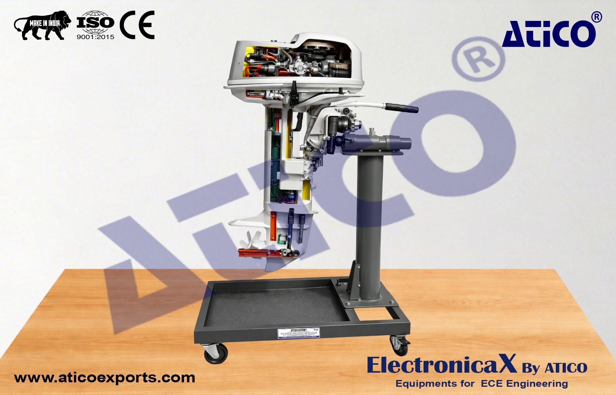 Sectioned OutBoard Engine Model