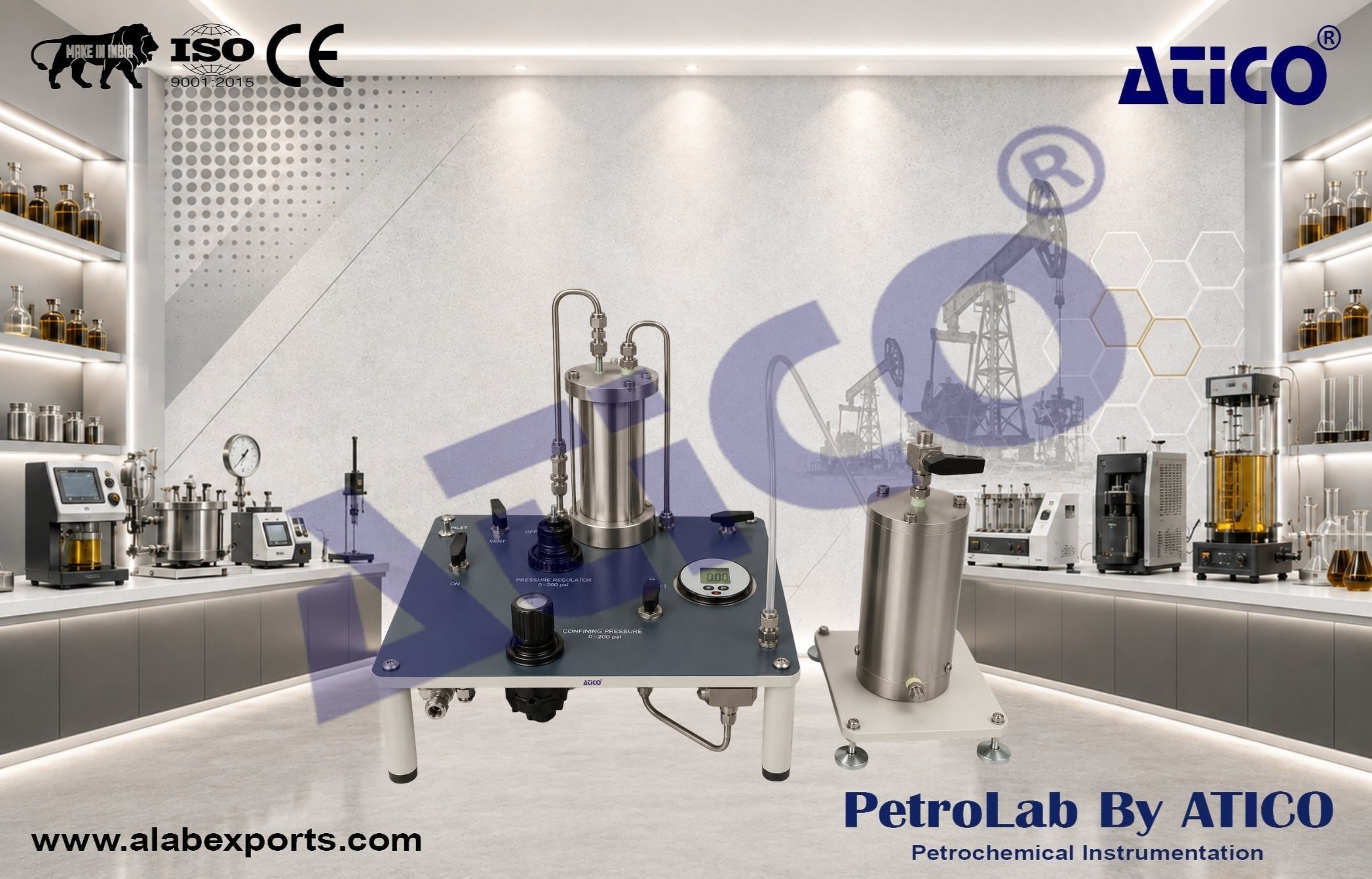 Single sample capillary pressure cell Routine core analysis Instruments
