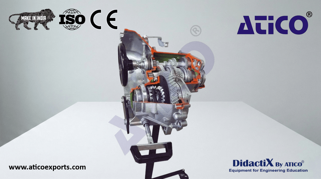 Transaxle Cut-Away, 5 Speed + Reverse, with Differential