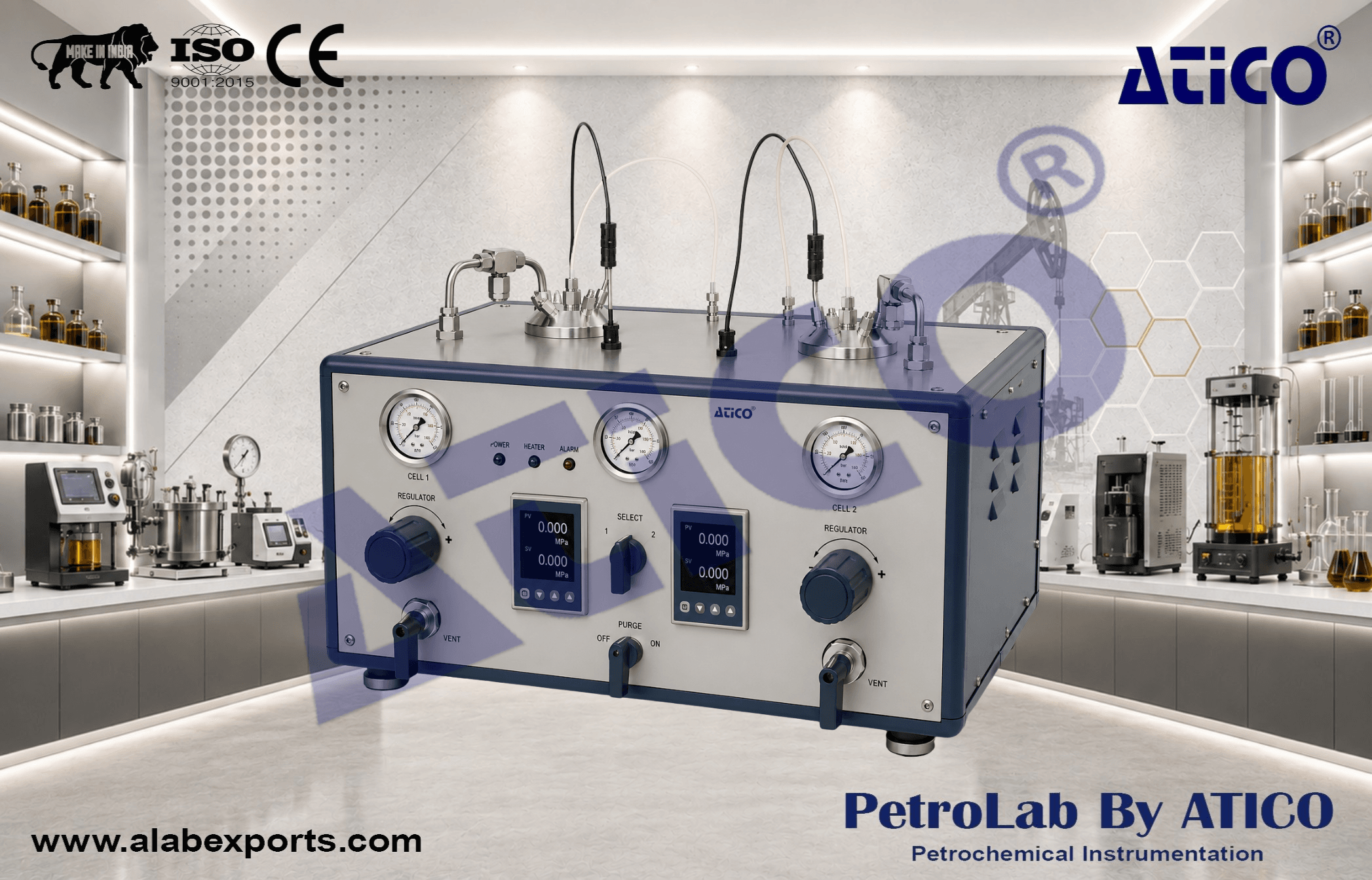 Ultrasonic Cement Analyzer Twin Cell 5 KSI petroleum testing instruments by ATICO EXPORT