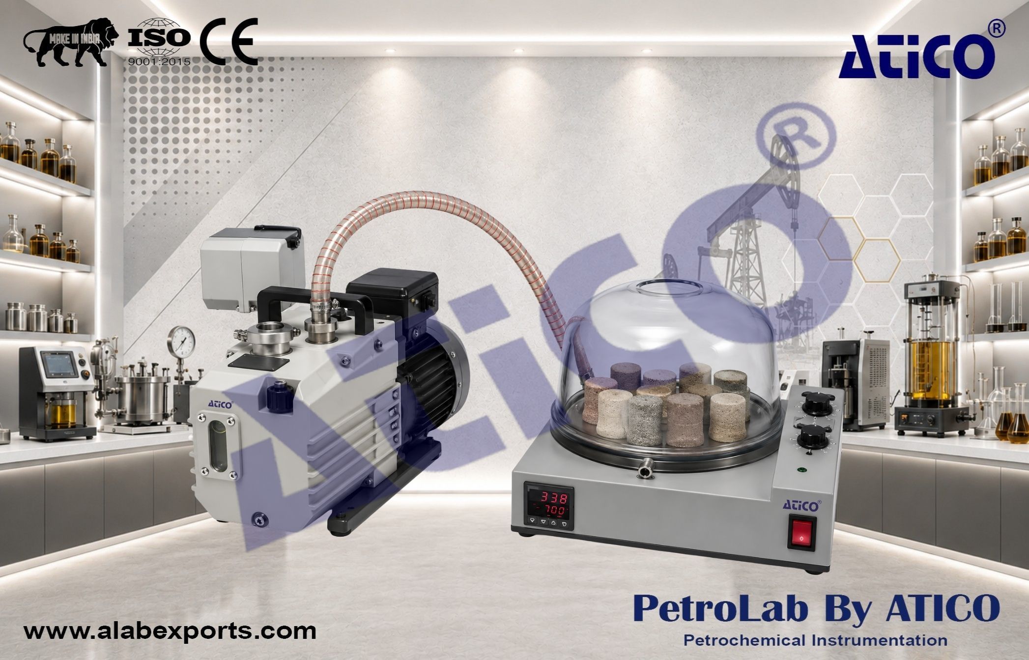 Vacuum heated desiccator laboratory and Oilfield instruments