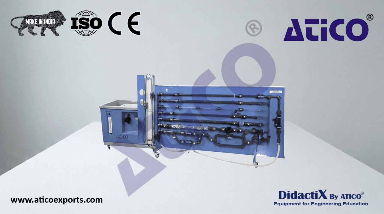 Computer Controlled Fluid Friction in Pipes, with Hydraulics Bench (FME00)