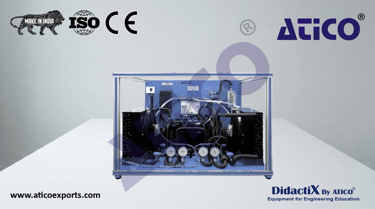 Computer Controlled Rerversible Heat Pump + Air Conditioning + Refrigeration with 2 Condensers and 2 Evaporators (Water/Air)