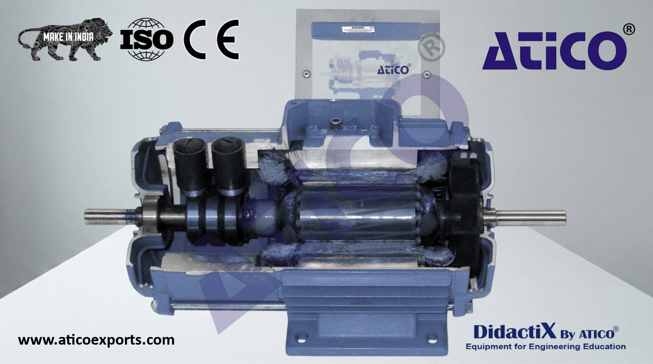 Cutaway Independent Excitation 3PH Synchronous Motor-Generator