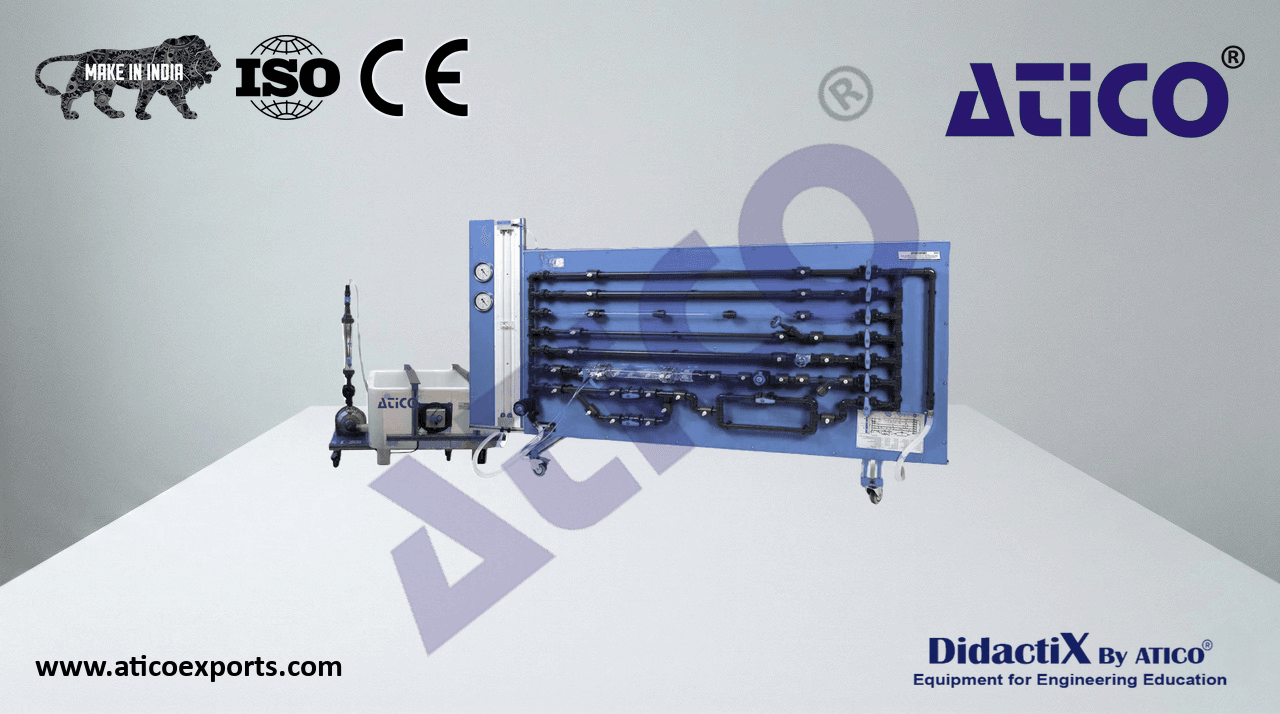 Fluid Friction in Pipes Unit, with Basic Hydraulics Feed System (FME00/B)