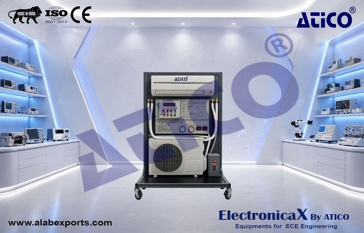 Single Split Type Cooling / Heating Trainer Conditioner Training System
