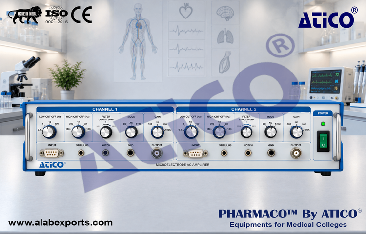 2 Channel Microelectrode AC Amplifier For Preclinical Research Instruments