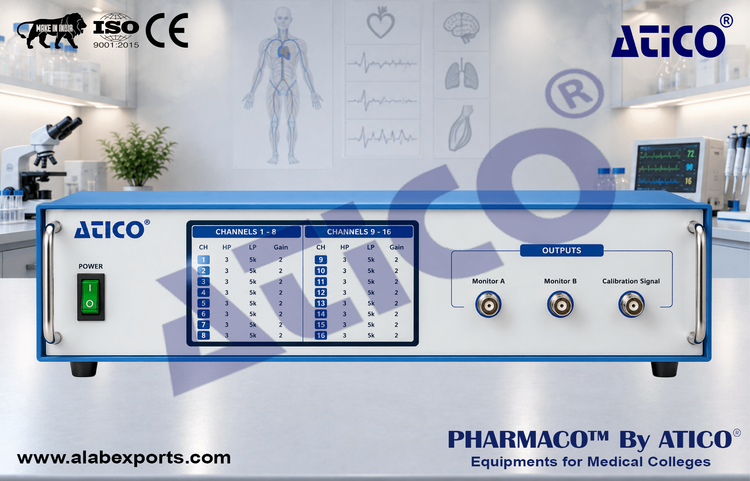 16Channel Extracellular Differential Amplifier For Preclinical Research Instruments