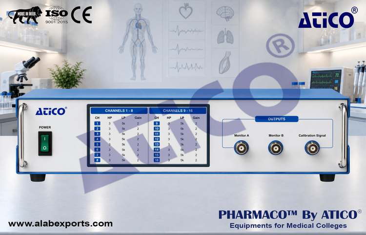 16Channel Extracellular Amplifier For Preclinical Research Instruments