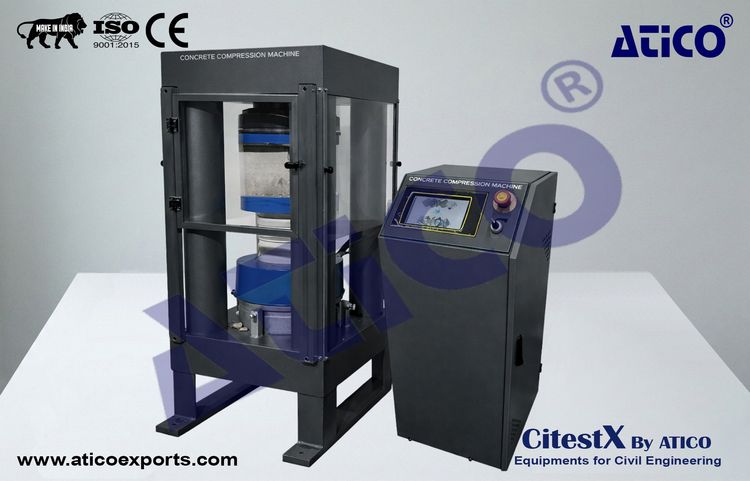 Automatic Concrete Compression Testing Machine Four Column Touch Screen