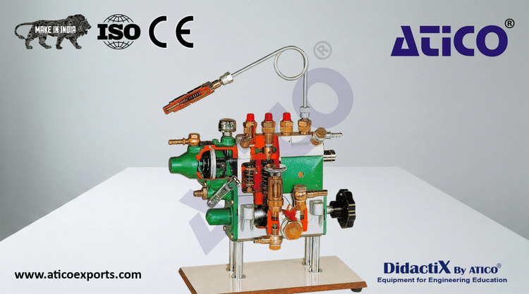 Diesel Injection Pump Cut-Away, Inline 4 with Pneumatic Governor