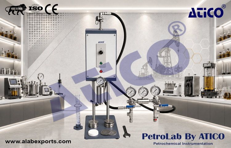 Filter Press HTHP 500 mL Double Capped Cell for Cement Screens N2 Pressure testing instruments by ATICO EXPORT