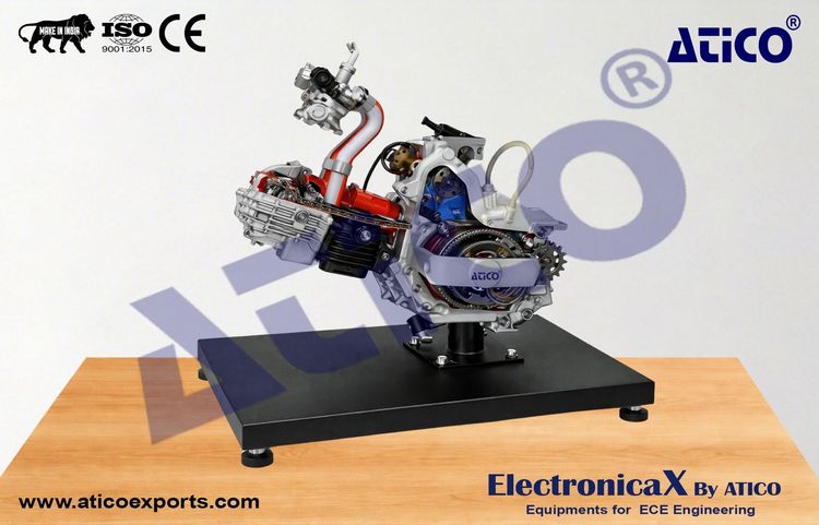 Sectioned Motorcycle Engines