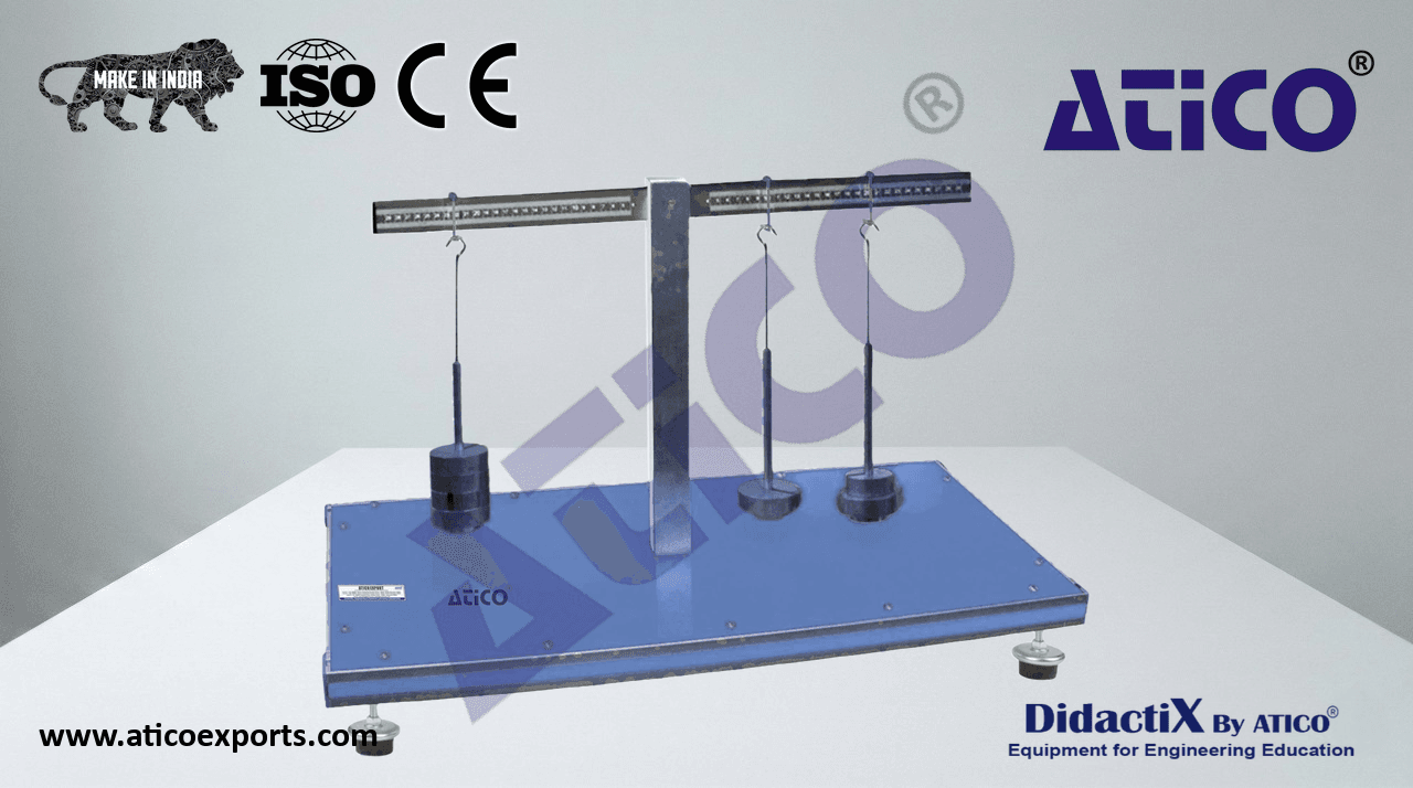 Unit for studying Equilibrium of Moments on a Two Arm Lever