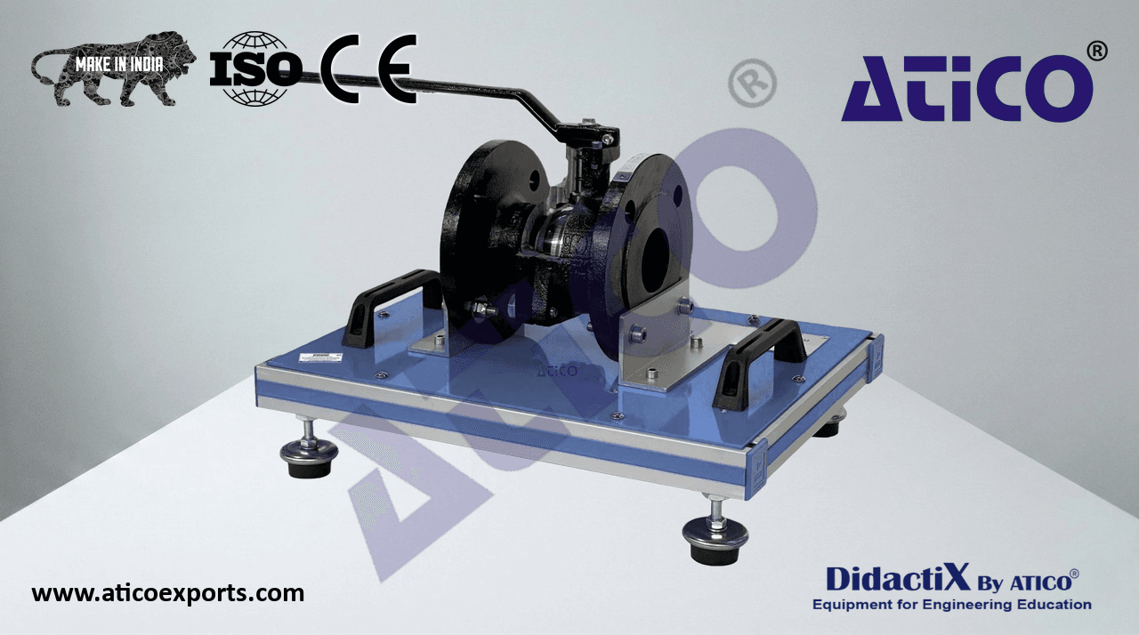 Unit to Study a Ball Valve Cutaway Model